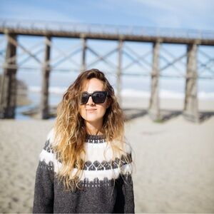 J Brand Kasia sweater in fair isle pattern